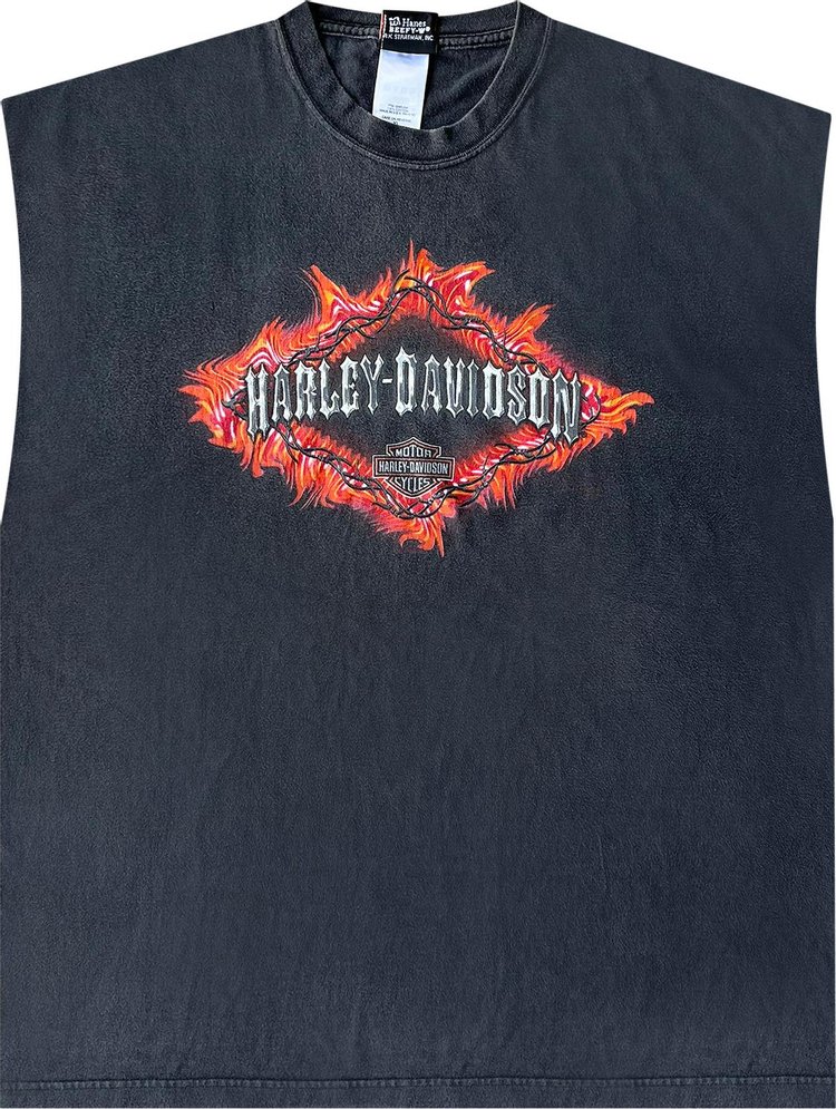 Vintage Harley Davidson 2000's Myrtle Beach Cut-Off Tee 'Black'