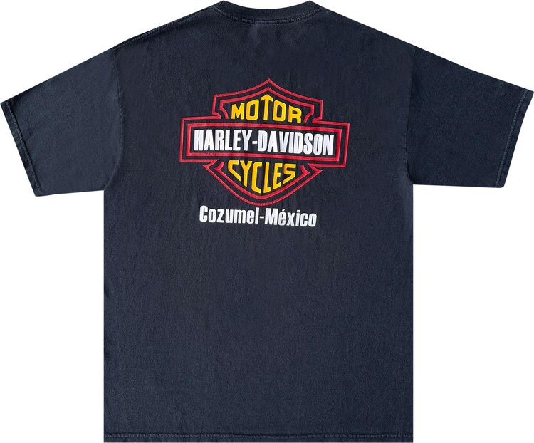 Vintage Harley Davidson 2000s Cozumel Mexico Tee Black