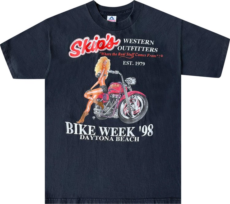 Vintage 1998 Skip's Daytona Beach Bike Week Tee 'Black'