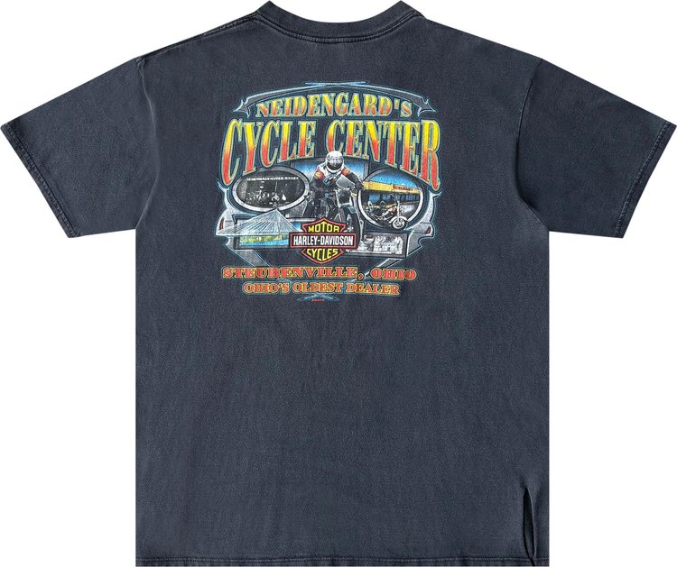 Vintage Harley Davidson 1998 Steubenville Cycle Center Tee Black