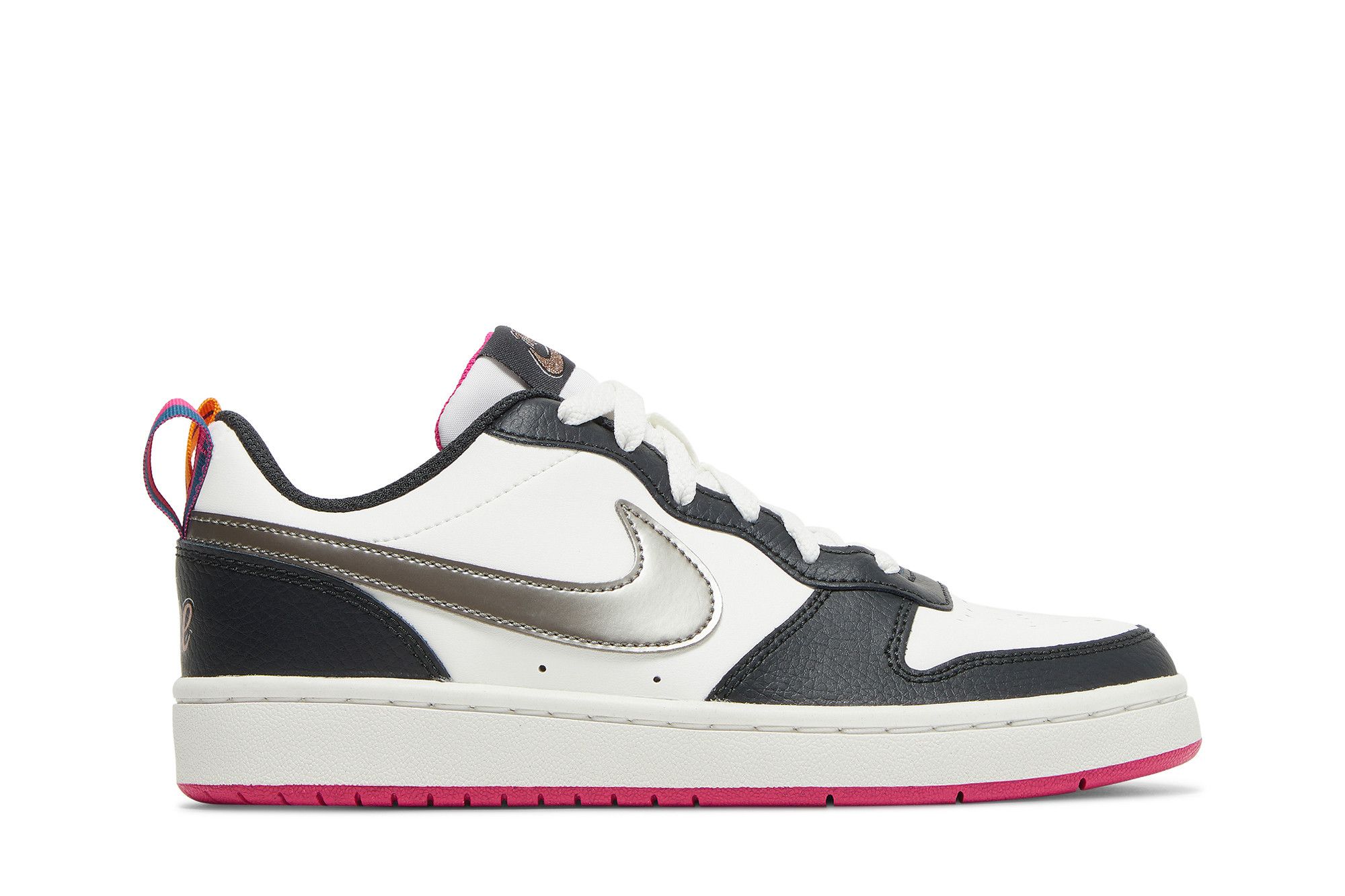 ◆ept◆ COURT PINKWHITEGUM 5005770461 GS) Nike Court Borough Mid 2 'White Sangria Pink Prime