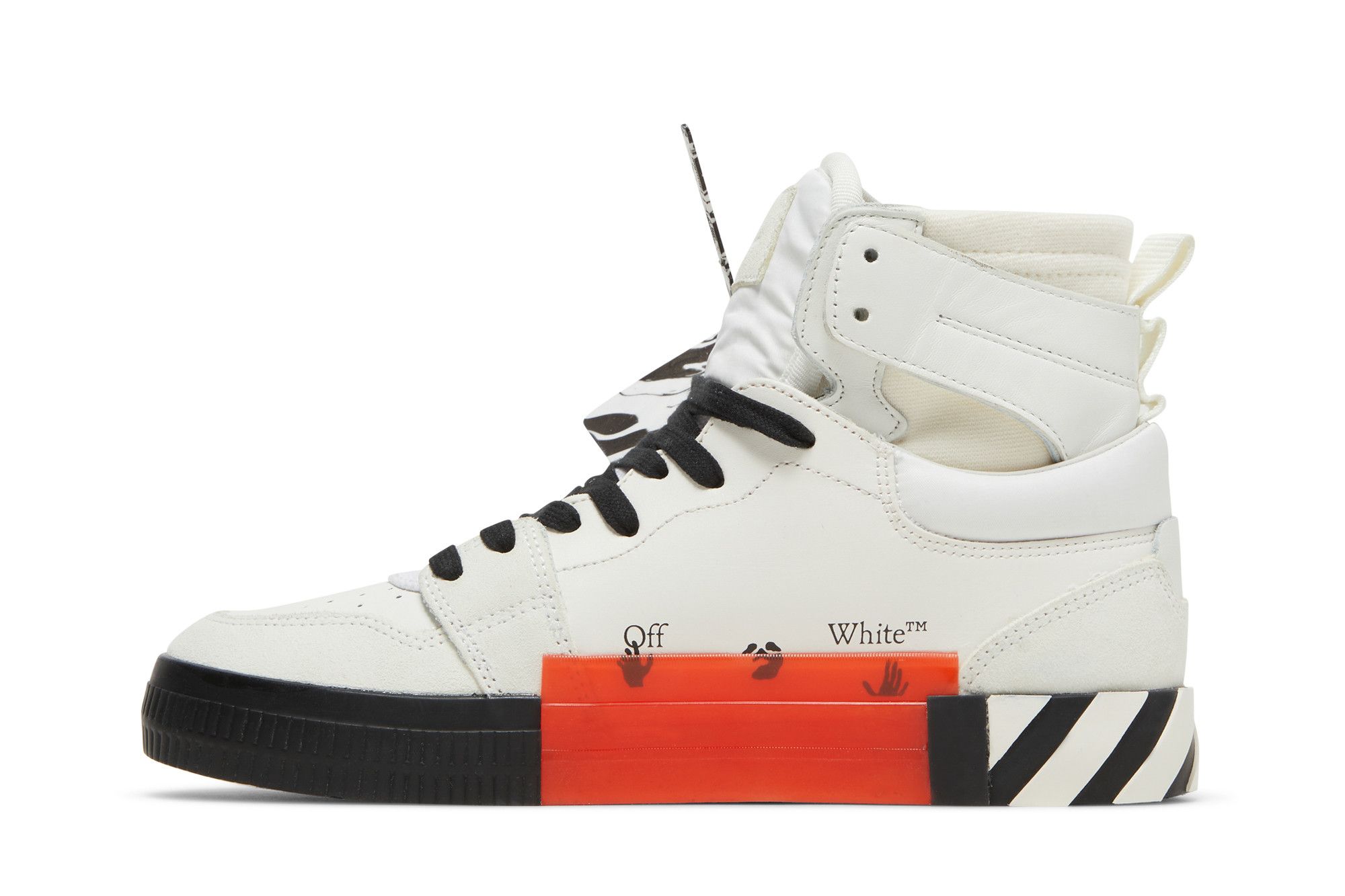 スニーカー Off-White OMIA225F21LEA001 HIGH TOP VULCANIZED Sneakers Buy Off-White Vulc Sneaker High 'White Black