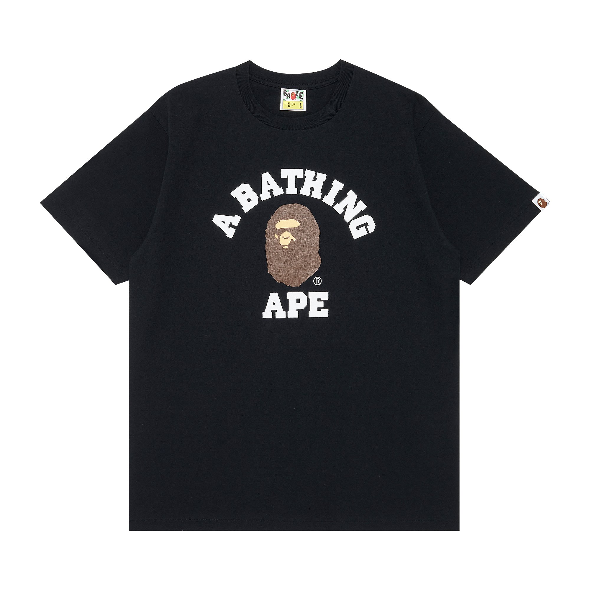 Buy BAPE College Tee 'Black' - 1F80 110 001 BLACK | GOAT