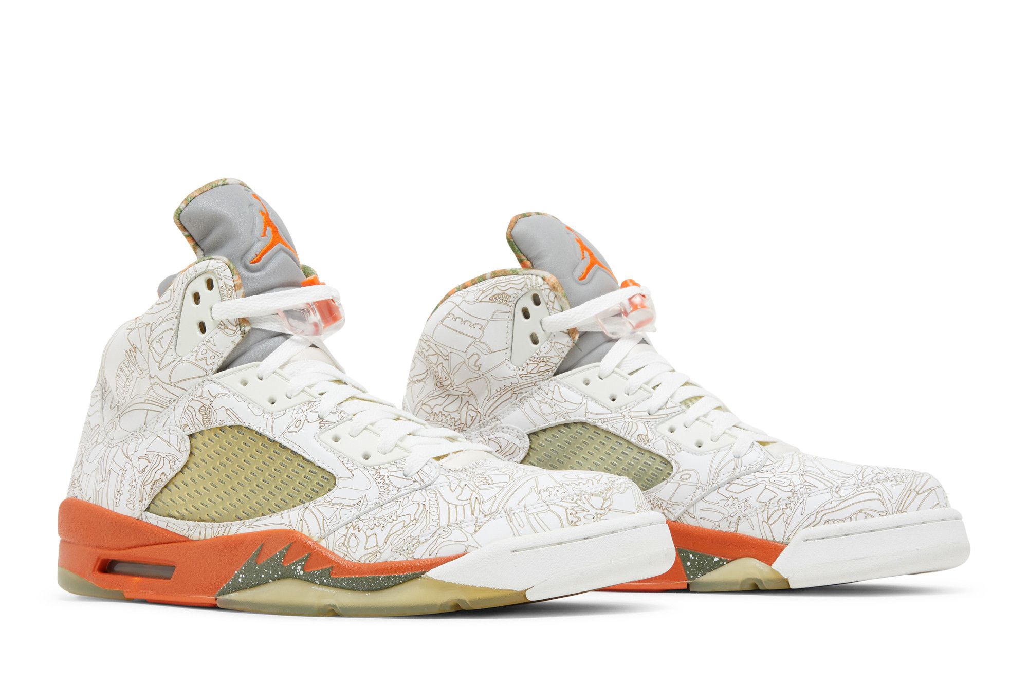 white laser jordan 5