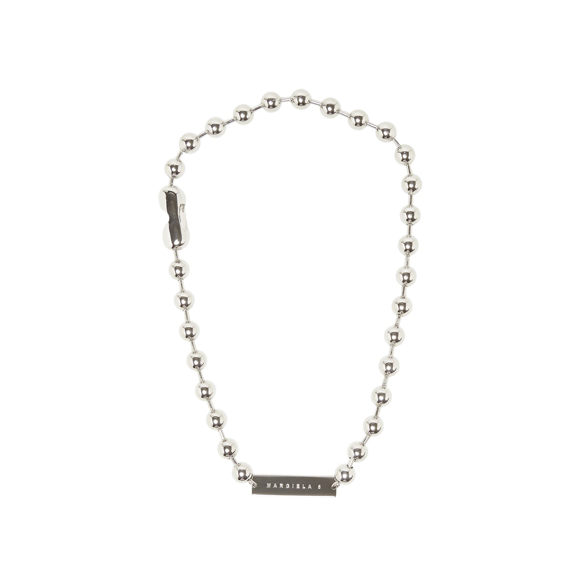 Buy MM6 Maison Margiela Necklace 'Polished Silver