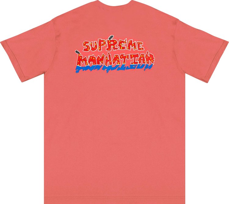 Supreme Manhattan Tee Bright Coral