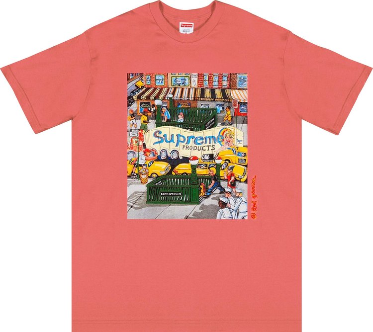 Supreme Manhattan Tee 'Bright Coral'