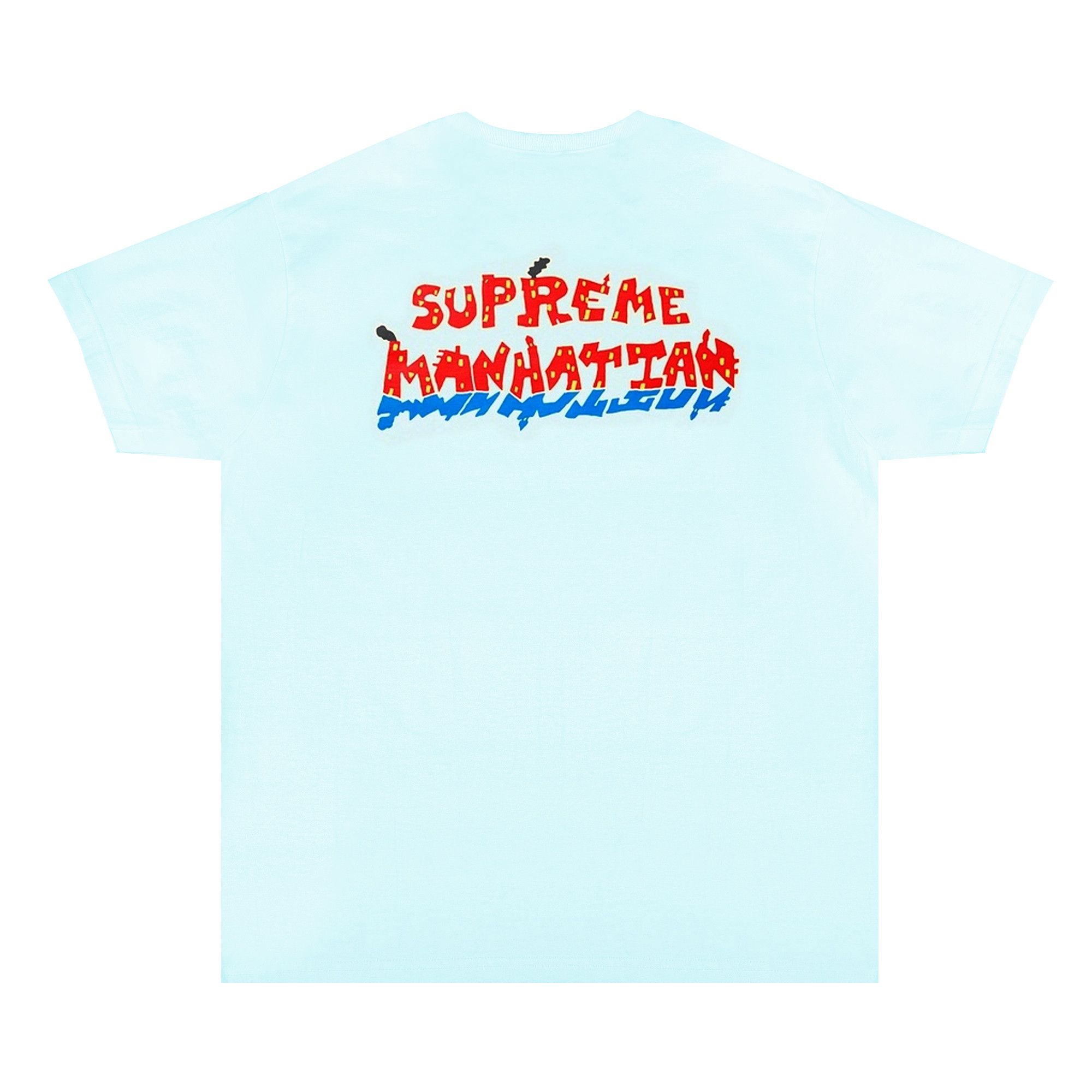Supreme Manhattan Tee Pale Blue Men's - SS22 - US
