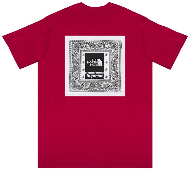 Supreme x The North Face Bandana Tee Red