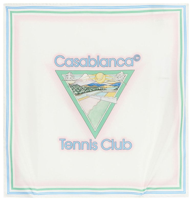 Casablanca Small Silk Twill Scarf Casablanca Tennis Club