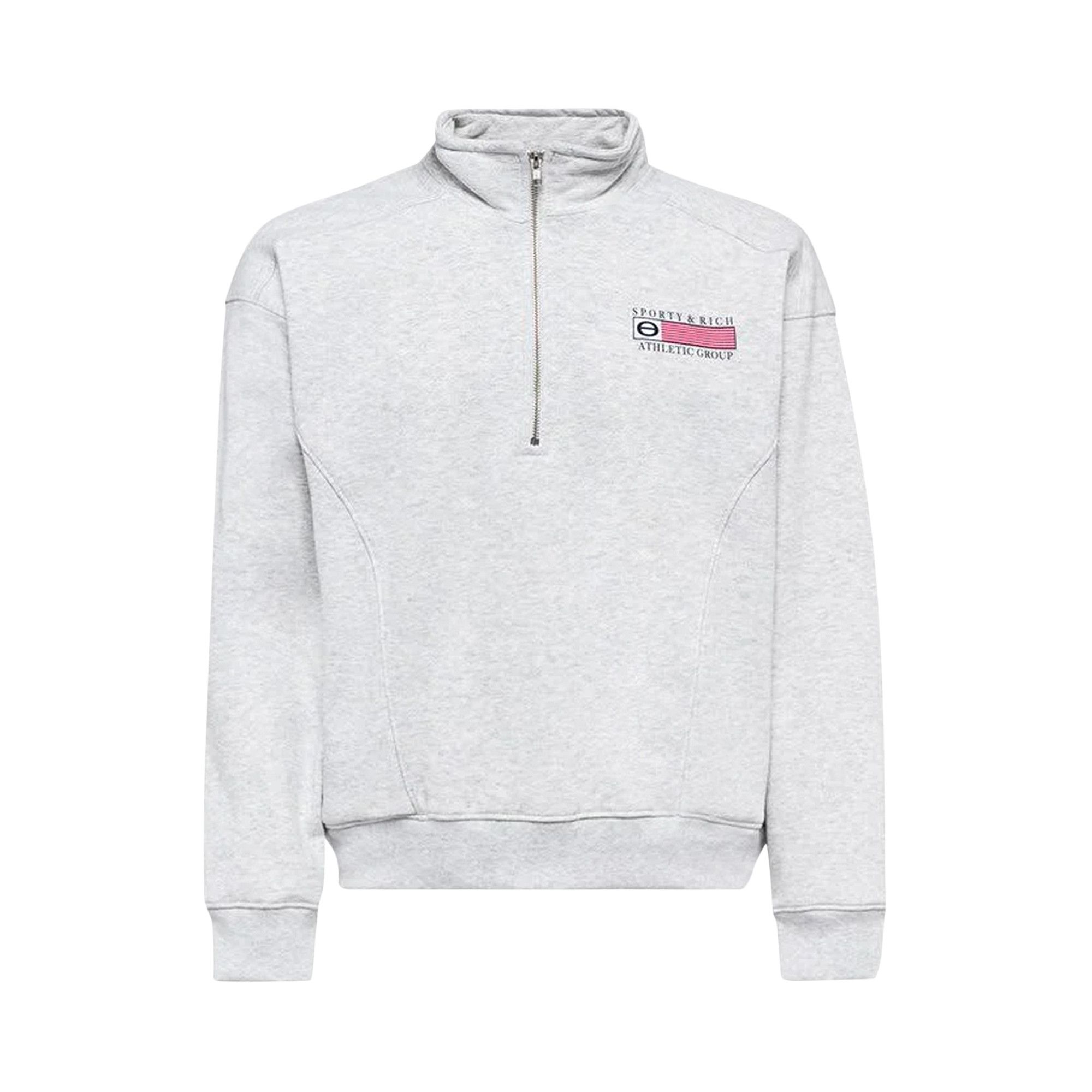 Buy Sporty & Rich Athletic Group Flag Quarter Zip 'Grey