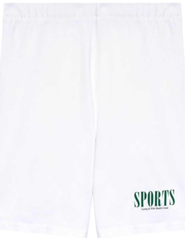 Sporty  Rich Sports Biker Short White