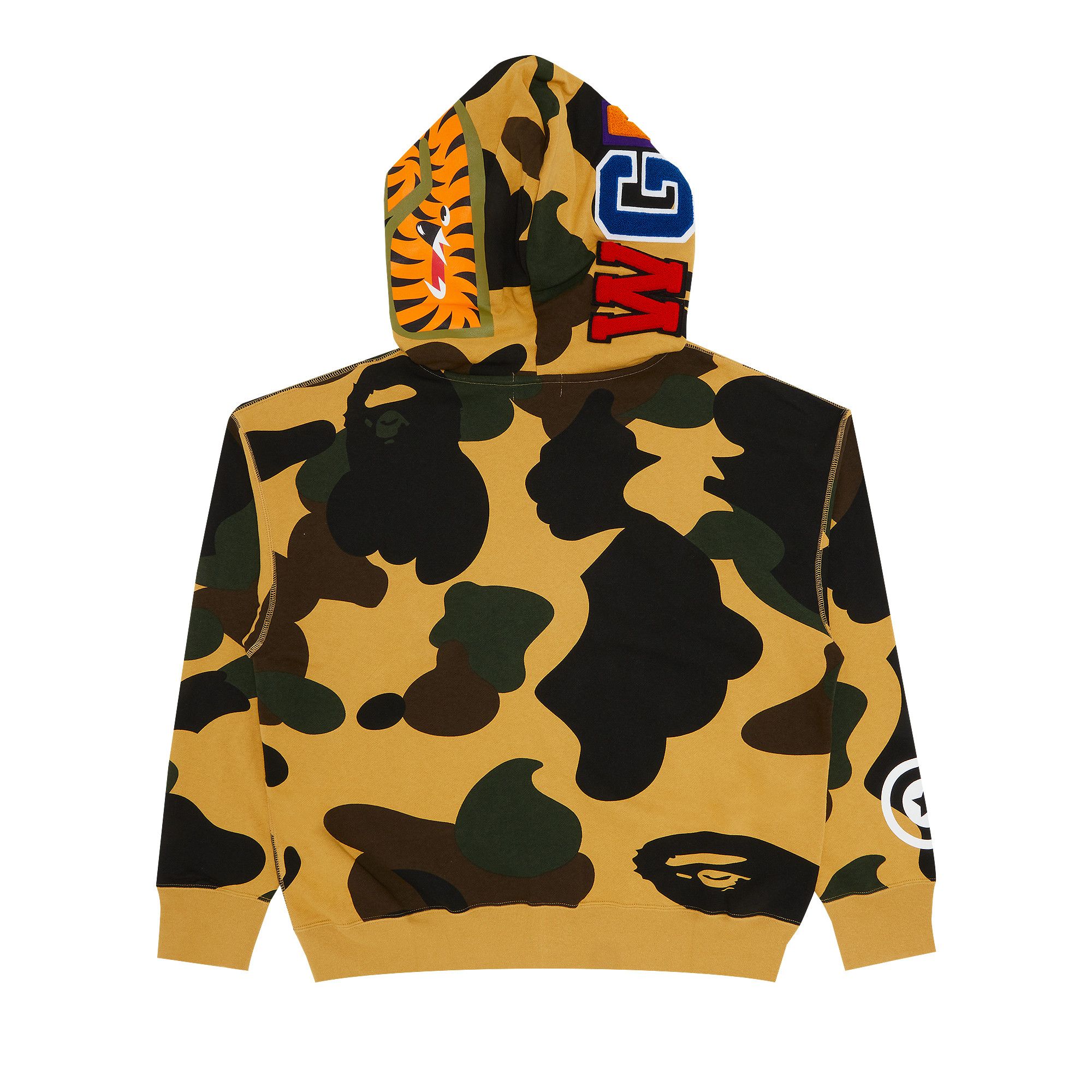 BAPE 1st camo yellow crazy hoodie　パーカー BAPE 1st camo yellow shark full zip hoodie A Bathing Ape