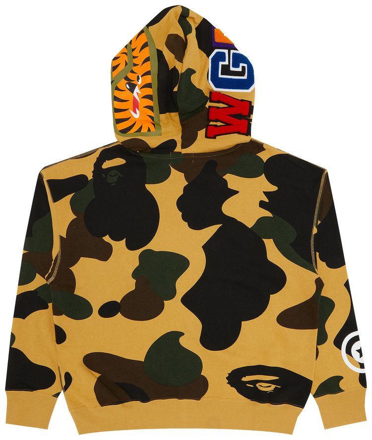 BAPE Giant 1st Camo Shark Loose Fit Full Zip Hoodie Yellow