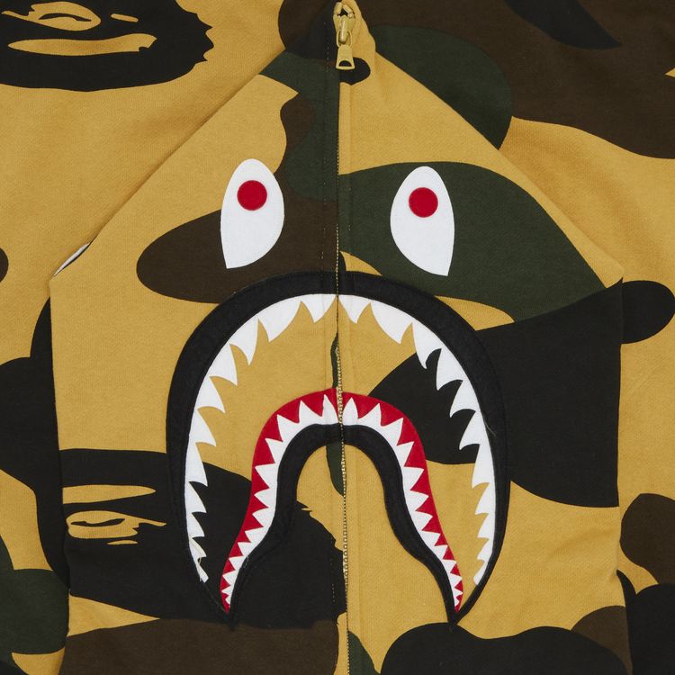 BAPE Giant 1st Camo Shark Loose Fit Full Zip Hoodie Yellow