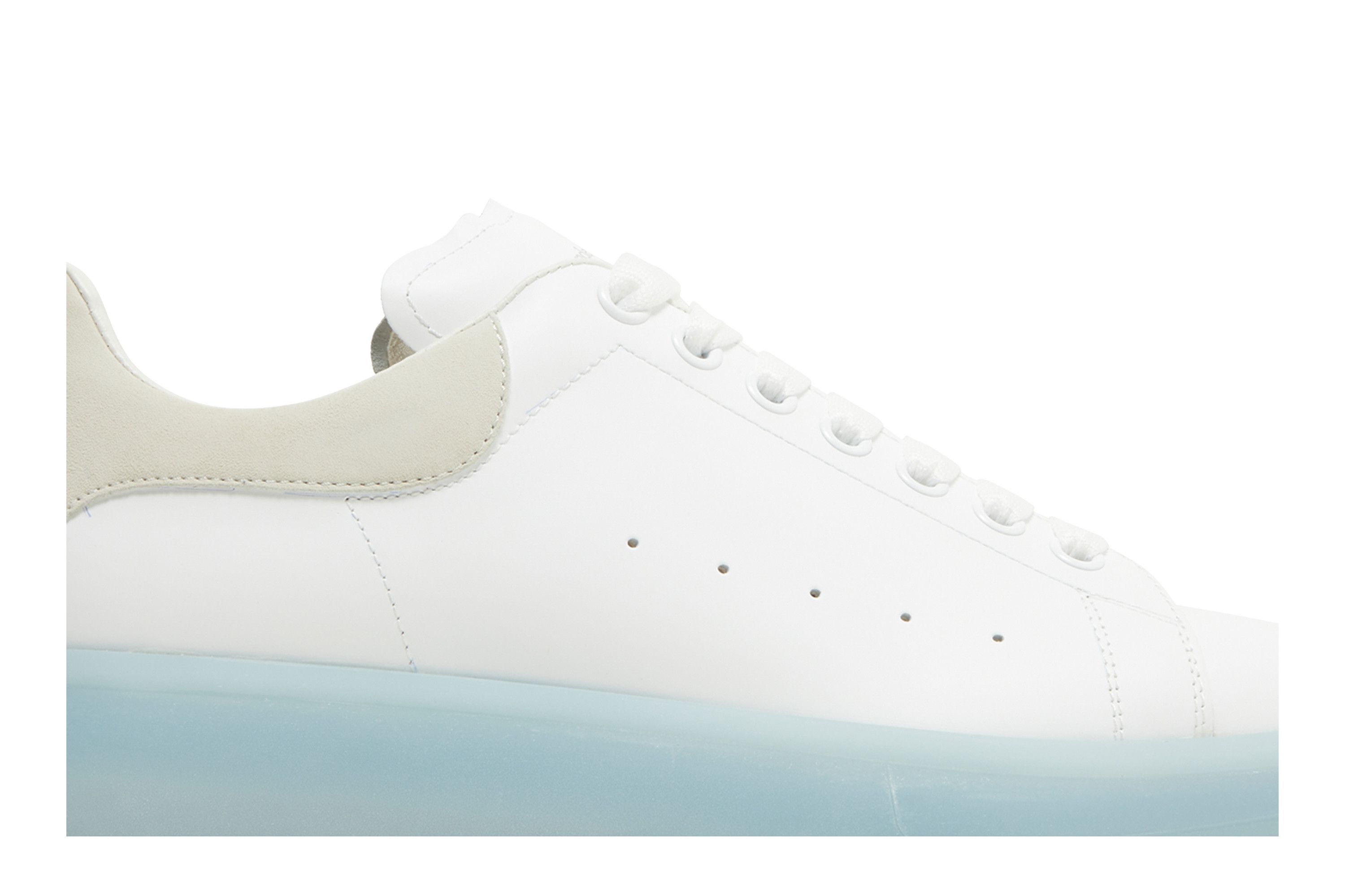 Size 10.0 Alexander McQueen Oversized Sneaker 'White Frosty Blue'