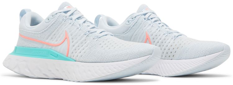 Nike Wmns React Infinity Run Flyknit 2 Blue Tint Lava Glow