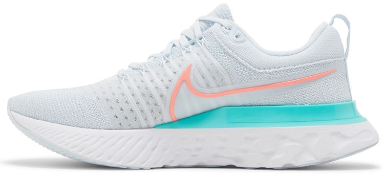 Nike Wmns React Infinity Run Flyknit 2 Blue Tint Lava Glow