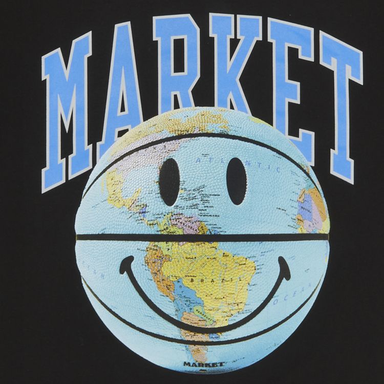 Market Smiley Market Globe Arc T Shirt Black GOAT Exclusive