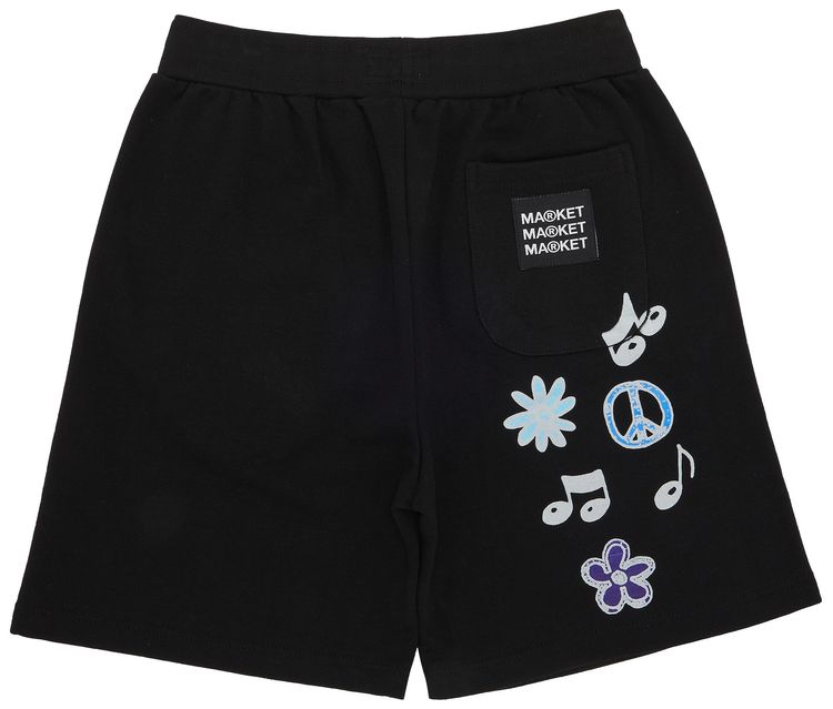 Market Smiley Night Market Sweatshorts Black GOAT Exclusive