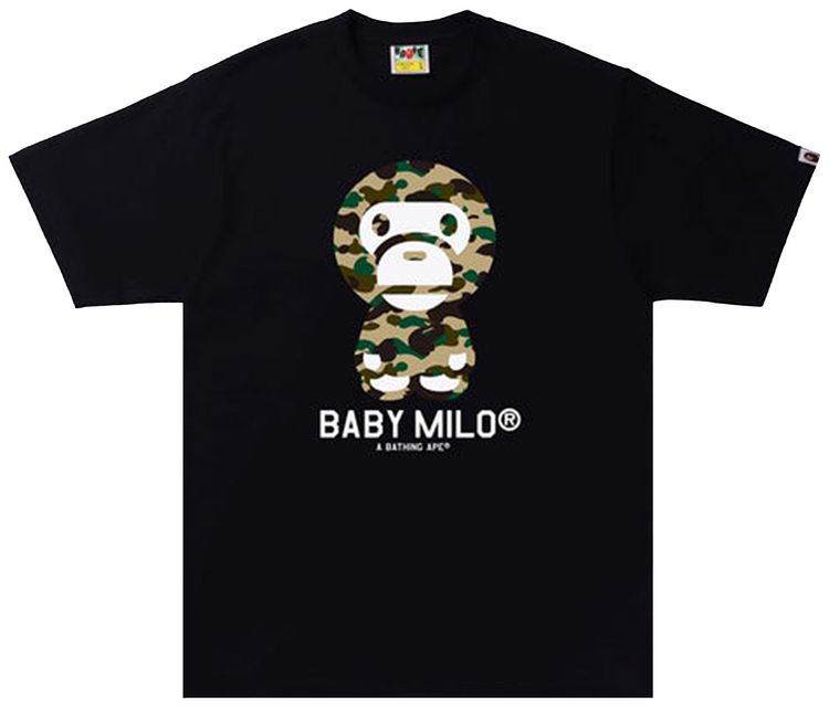BAPE 1st Camo Baby Milo Tee BlackYellow