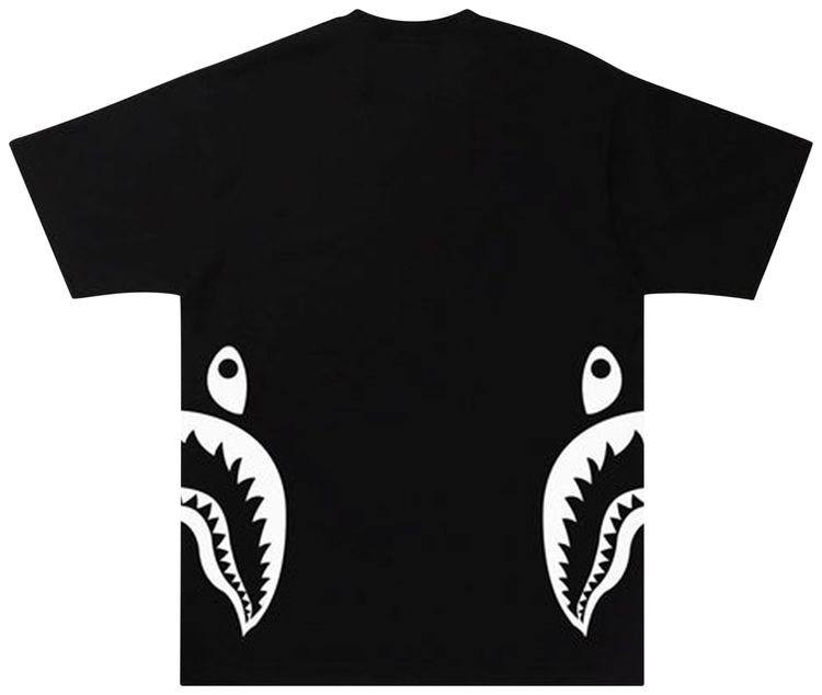 BAPE Bicolor Side Shark Tee Black