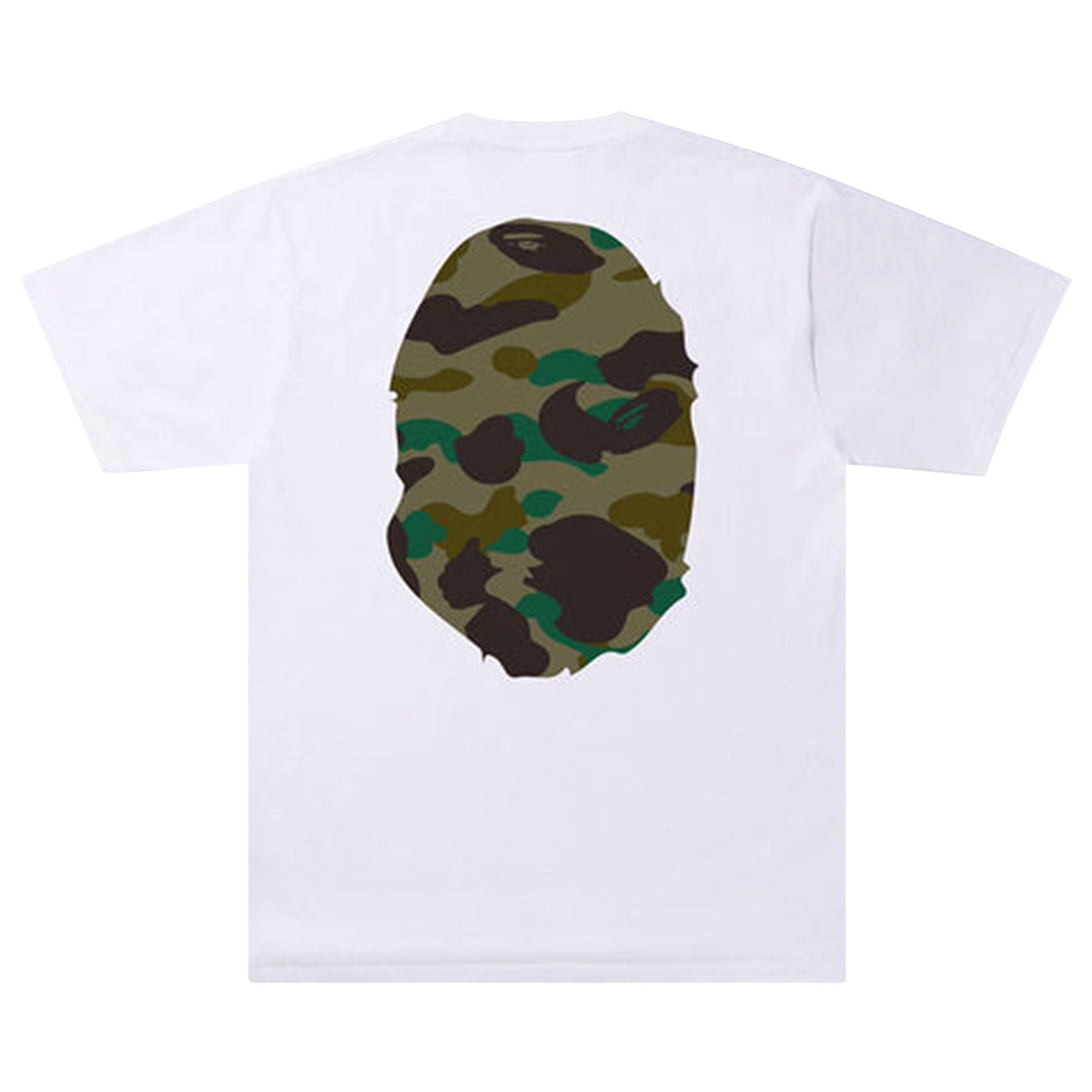 Buy BAPE 1st Camo Big Ape Head Tee 'White/Green' - 1I30 110
