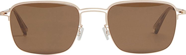 Mykita x Maison Margiela MMCRAFT018 Sunglasses 'CGD/White/Raw Brown Solid'