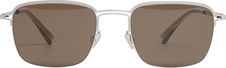 Mykita x Maison Margiela MMCRAFT018 Sunglasses 'Shiny Silver/Raw Green Solid'