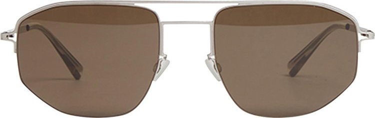 Mykita x Maison Margiela MMCRAFT017 Sunglasses 'Shiny Silver/Raw Green Solid'