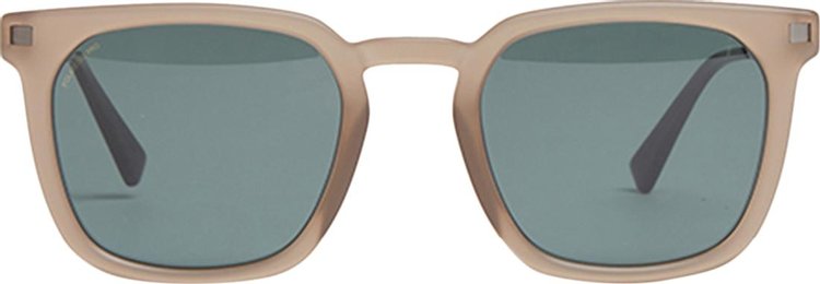 Mykita Borga Sunglasses 'Matte Taupe Shiny Graphite/Polarized Pro Ocean Blue'