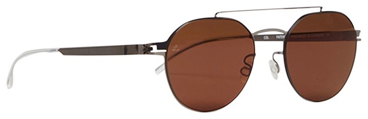 Mykita ML04 Sunglasses Shiny Graphite Safari GreenLeica Brown Polarized