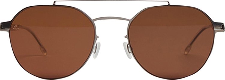 Mykita ML04 Sunglasses 'Shiny Graphite Safari Green/Leica Brown Polarized'