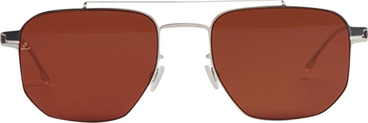 Mykita ML05 Sunglasses 'Shiny Silver Titan Grey/Leica Amber Solid'