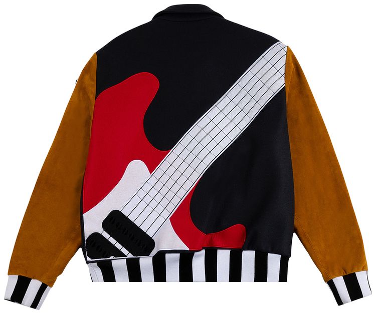 Just Don Sound Baseball Varsity Jacket NavyMulticolor