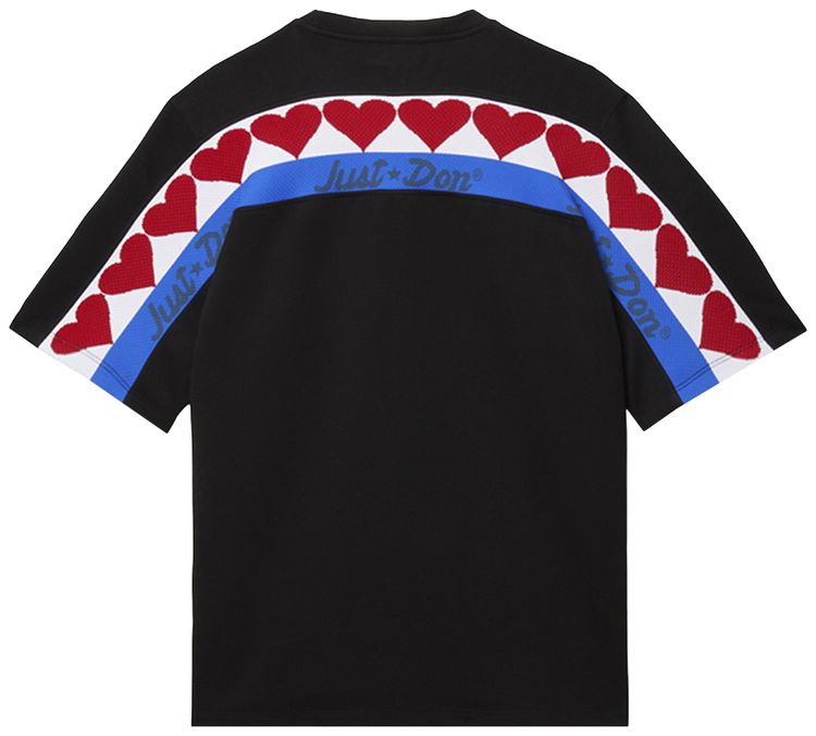 Just Don Hearts Jacquard T Shirt Black