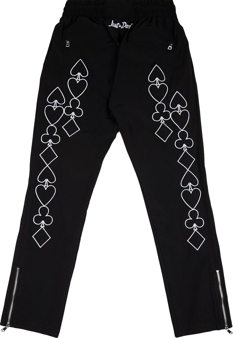 Just Don Embroidered Dealer Trackpants Black