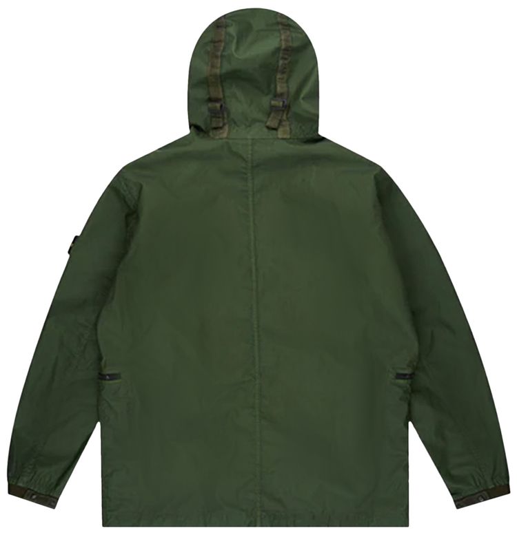 Stone Island Aggressive Gommato Hooded Jacket Olive