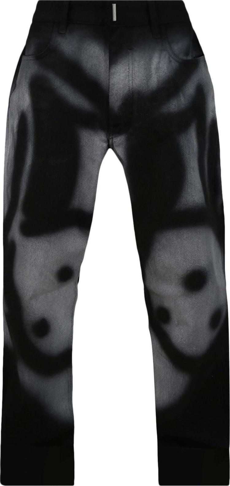 Givenchy x Chito Slim Fit Jeans In 4G Denim With Tag Effect Print 'Black'
