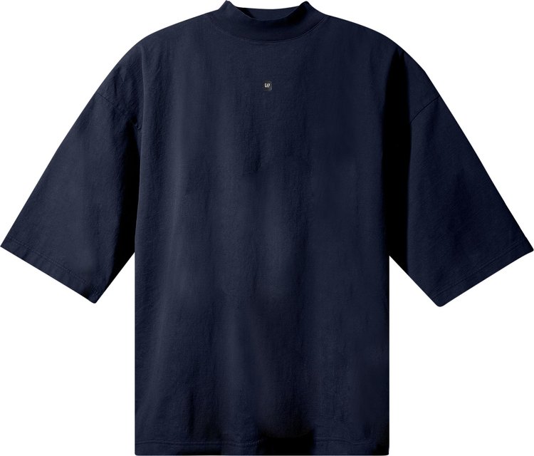 Yeezy Gap Engineered by Balenciaga Logo 3/4 Sleeve Tee 'Blue'