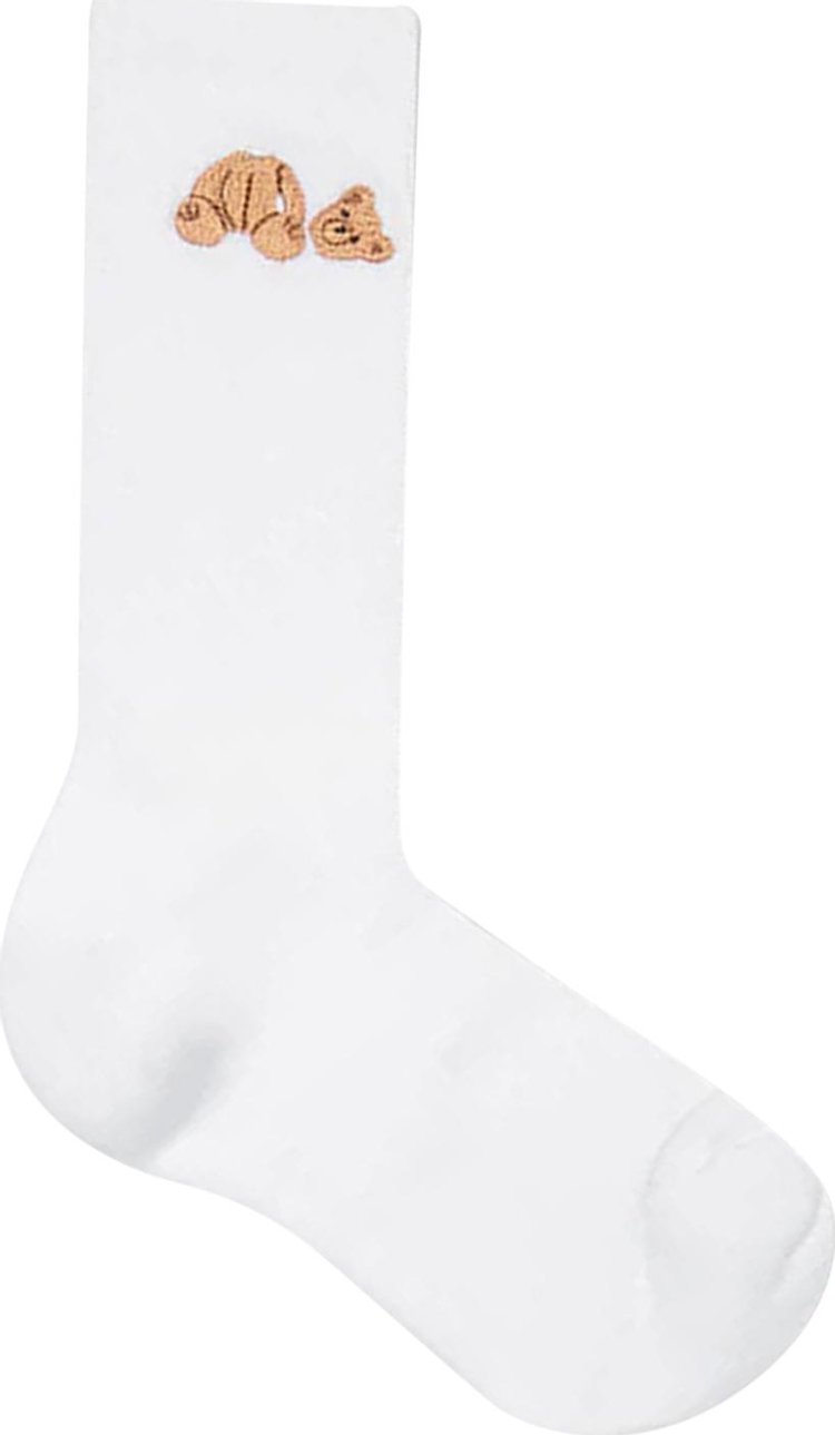 Palm Angels Bear Socks 'White/Brown'
