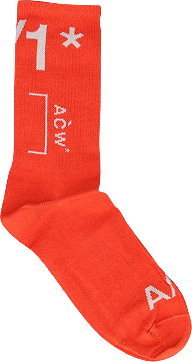 A Cold Wall Jacquard Socks Rich Orange