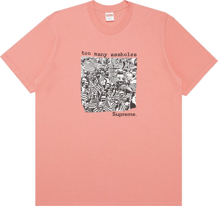 Supreme Too Many Assholes Tee 'Bright Coral'