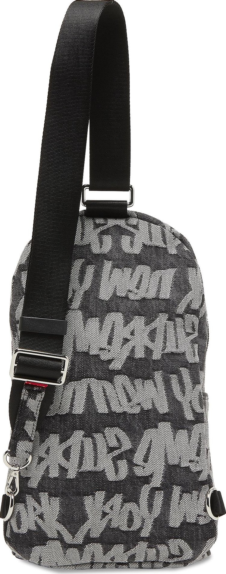 Supreme Fat Tip Jacquard Denim Sling Bag Black