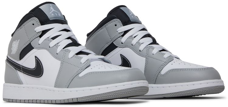 Air Jordan 1 Mid GS Light Smoke Grey