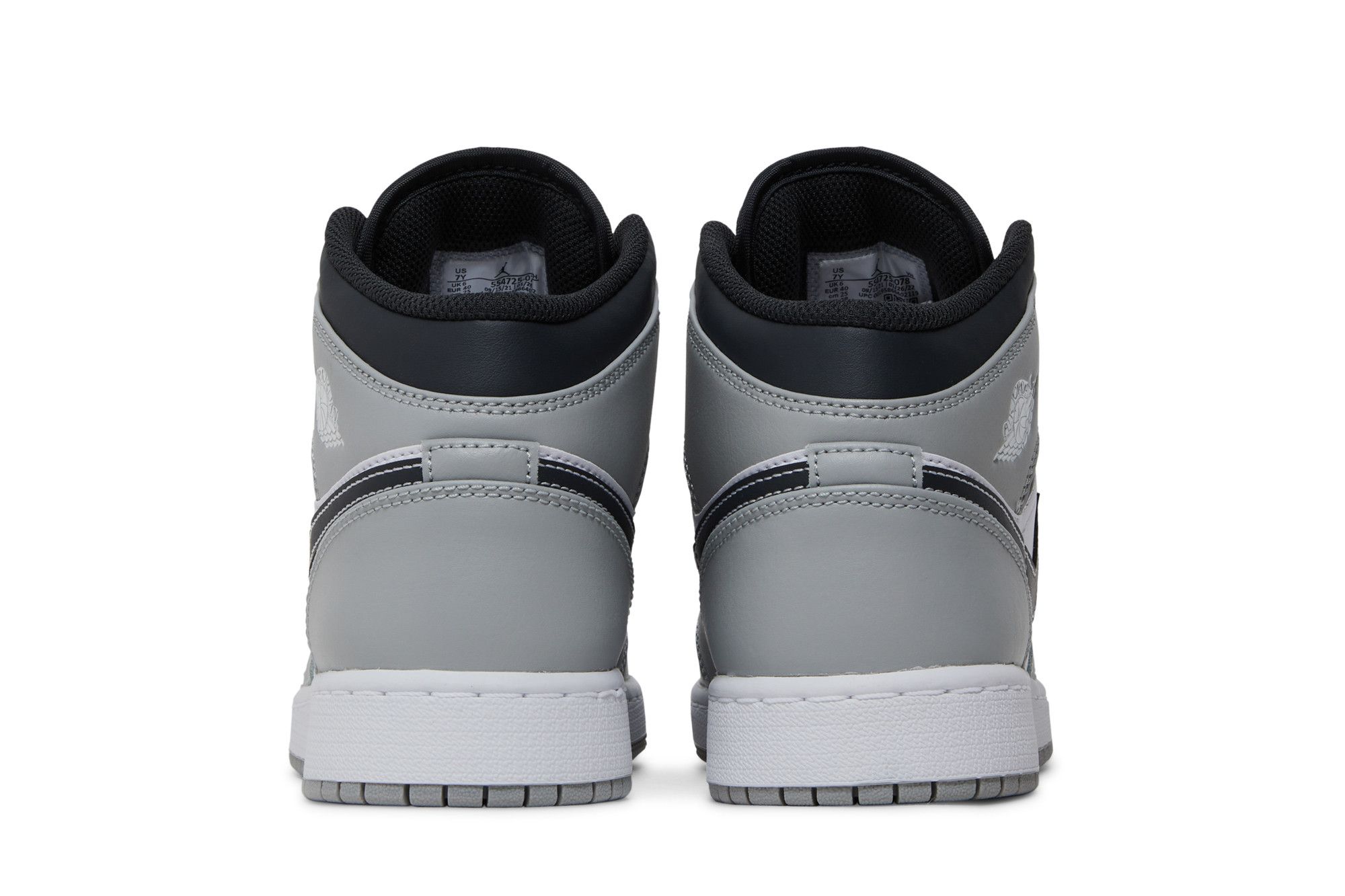 Size 3.5 Air Jordan 1 Mid GS 'Light Smoke Grey'
