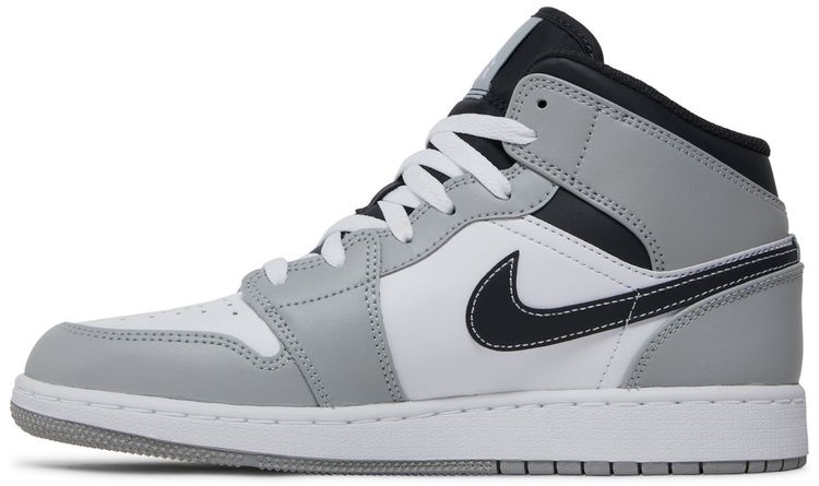 Air Jordan 1 Mid GS Light Smoke Grey
