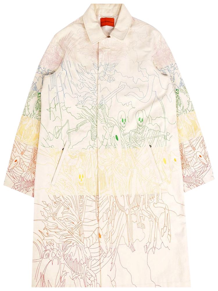 Who Decides War Roygbiv Four Horsemen Trenchcoat 'Cream/Multicolor'