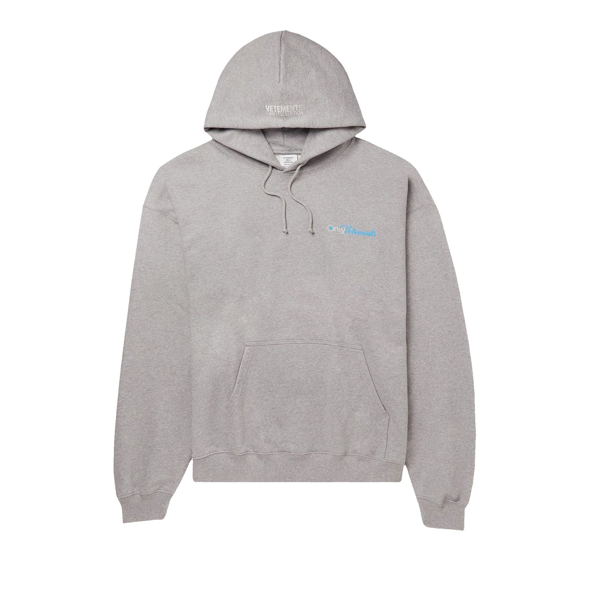 Vetements reversible deals hoodie grey