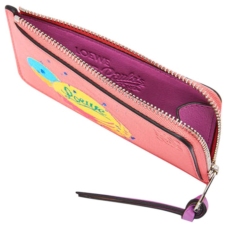 Loewe Bottle Caps Coin Cardholder Coral PinkBright Purple